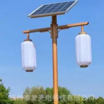 太阳能竹屋路灯户外防水高杆景区公园景观灯中式复古庭院灯