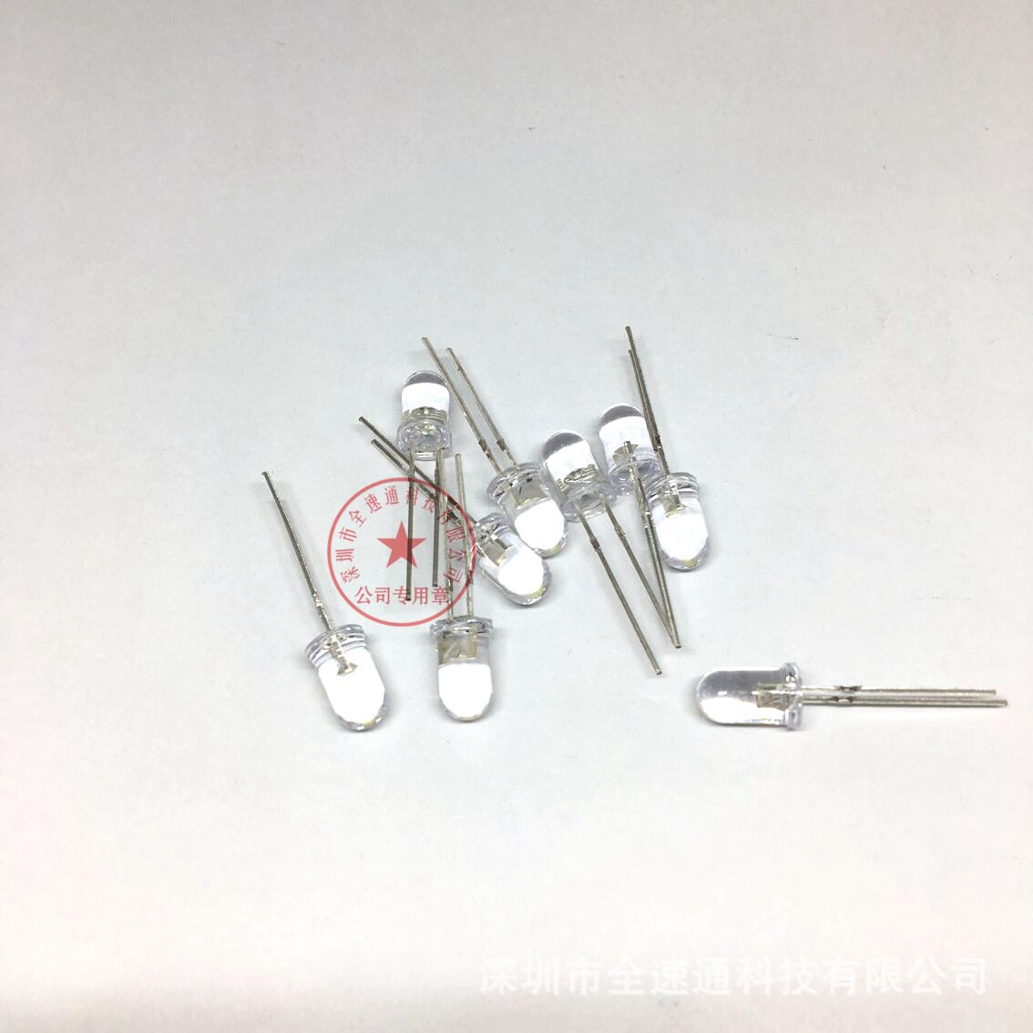 5mm圆头草帽七彩快闪/慢闪RGB自闪灯珠发光二极管LED闪烁灯珠