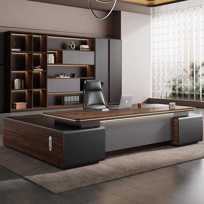简约现代董事长办公室单人大气班台轻奢老板桌椅组合经理桌子家具