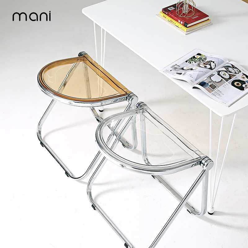 北欧设计师网红ins风家用透明凳子咖啡厅奶茶店餐椅中古折叠椅子,3C数码配件,摄像机配件,淘宝优惠券,粉丝福利购,淘宝优惠卷