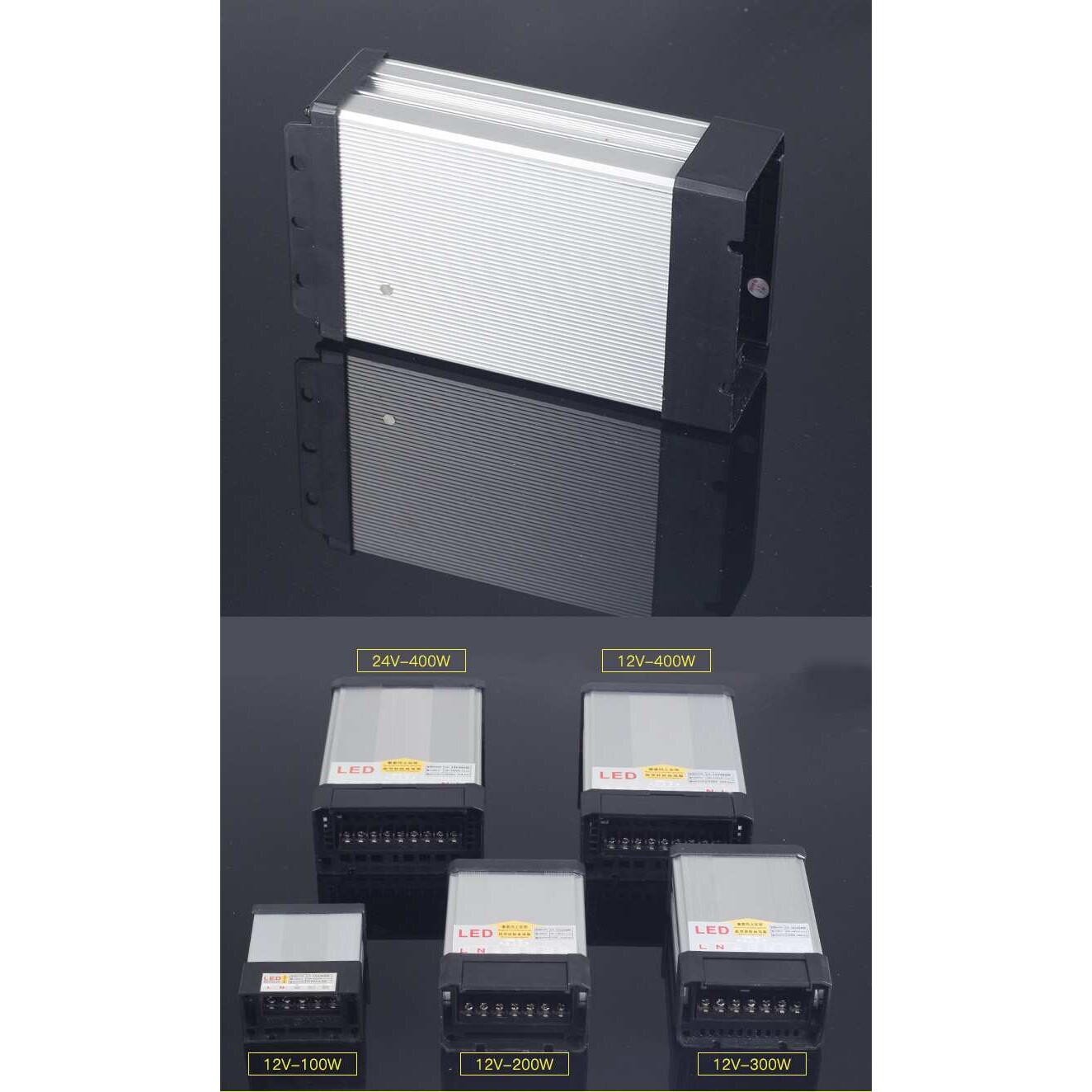 led数码管防雨开关电源400W变压器12v灯带模组室外线条灯24V防水图片