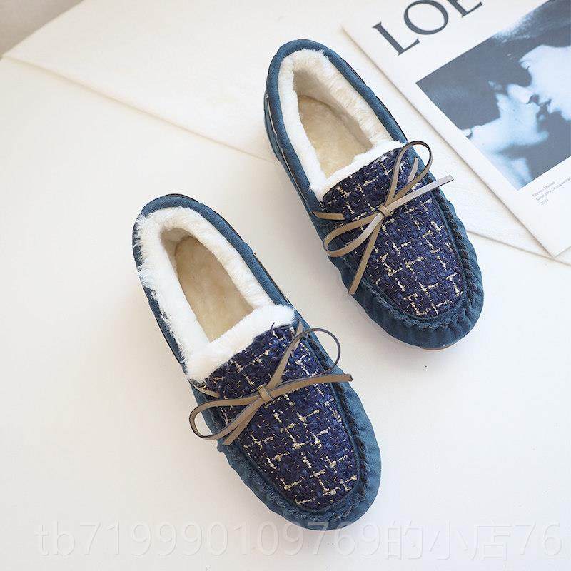 高档豆鞋女秋冬新款加绒厚平底女豆休闲加懒码人保暖大软底4143棉,女鞋,棉鞋,淘宝优惠券,粉丝福利购,淘宝优惠卷