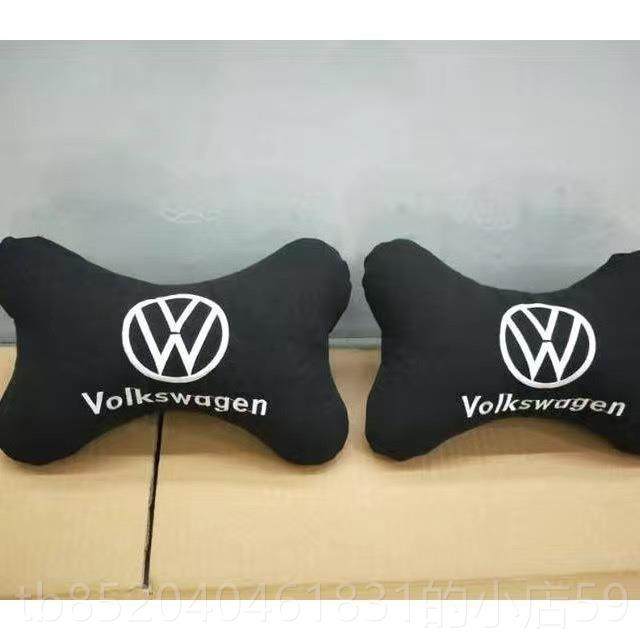 高档大众逸Pus桑塔纳萨特帕途观l波罗车用l头枕一对抱枕四朗件套