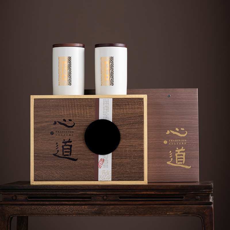 陶瓷茶叶罐高档双罐空礼盒包装密封茶叶防潮储存罐红茶绿白茶罐子