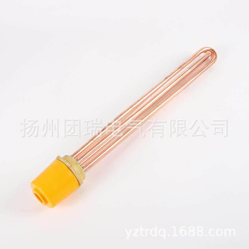 厂家供应 2英寸全铜电镀开水器加热管 不锈钢法兰电加热管