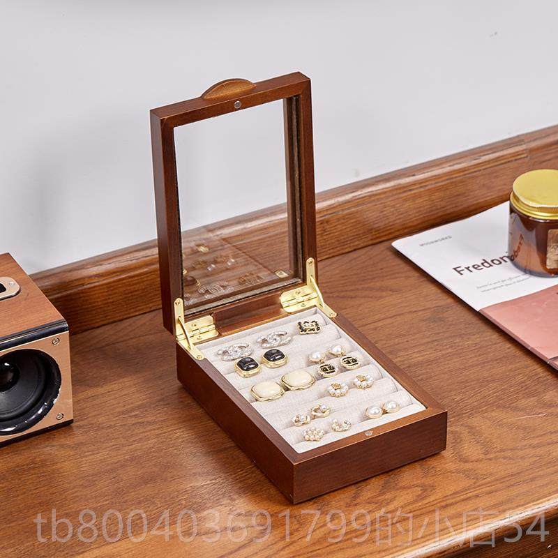 高档店木质首饰盘实木珠宝戒托指项金链摄盘拍照影摆摊首饰盒520