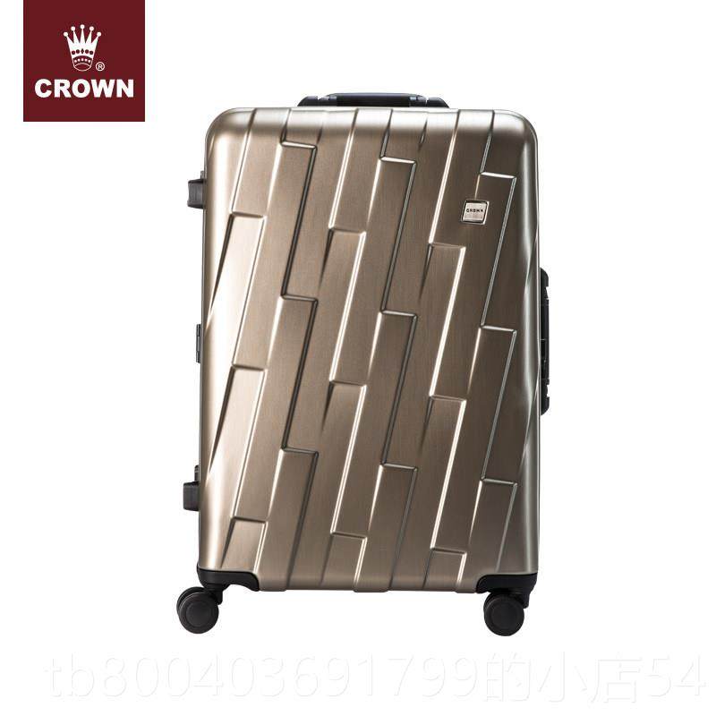 高档R窄O杆WN皇冠铝框行李箱立体C斜纹旅行箱八轮万向轮拉箱5186