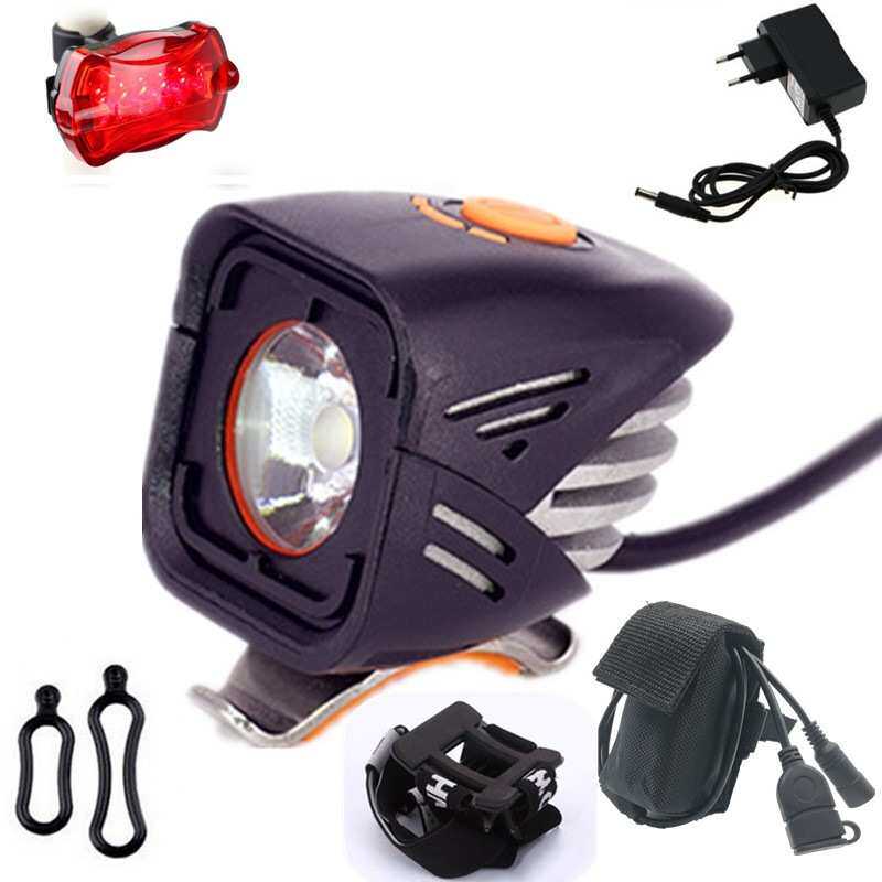 USB自行车前灯迷你山地车前灯尾灯套装骑行装备夜骑防水LED单车灯