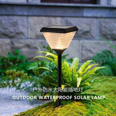 LED铝材户外庭院花园小区方形防水超量太阳能草坪插地灯定做定制