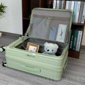 新款 出德国前开行口口李箱扩容密拉杆箱大容量侧开旅行箱超轻登机