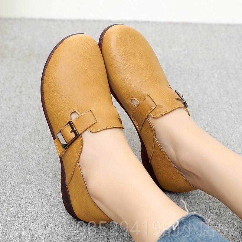 新款2适025大春秋新单款真皮平底鞋码圆头软底小皮鞋妈妈鞋舒深口,女鞋,深口单鞋,淘宝优惠券,粉丝福利购,淘宝优惠卷