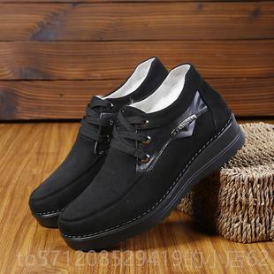 鞋 保暖加绒男中老年纯爸羊毛防体滑爸大码 羊皮毛一老北京布鞋 新款