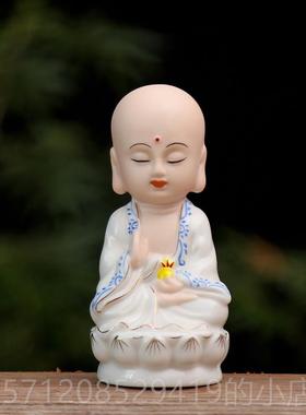 新款精品陶瓷佛像小摆品件工艺裟婆三如圣来观音客厅佛关堂玄家居