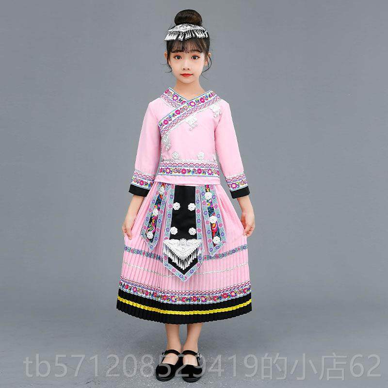 新款新款儿童仡佬园族民族服装舞男女童装幼儿仡佬族蹈演出服饰竹