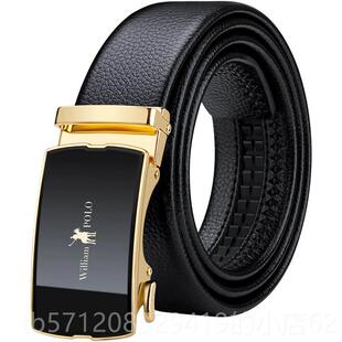 新款保罗皮带男士真皮自动扣层牛皮皮带品真牌多用途年轻裤人的带