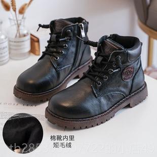 新款儿黑皮鞋鞋真皮软底演高帮表出西装男孩运动春秋牛皮童男童马