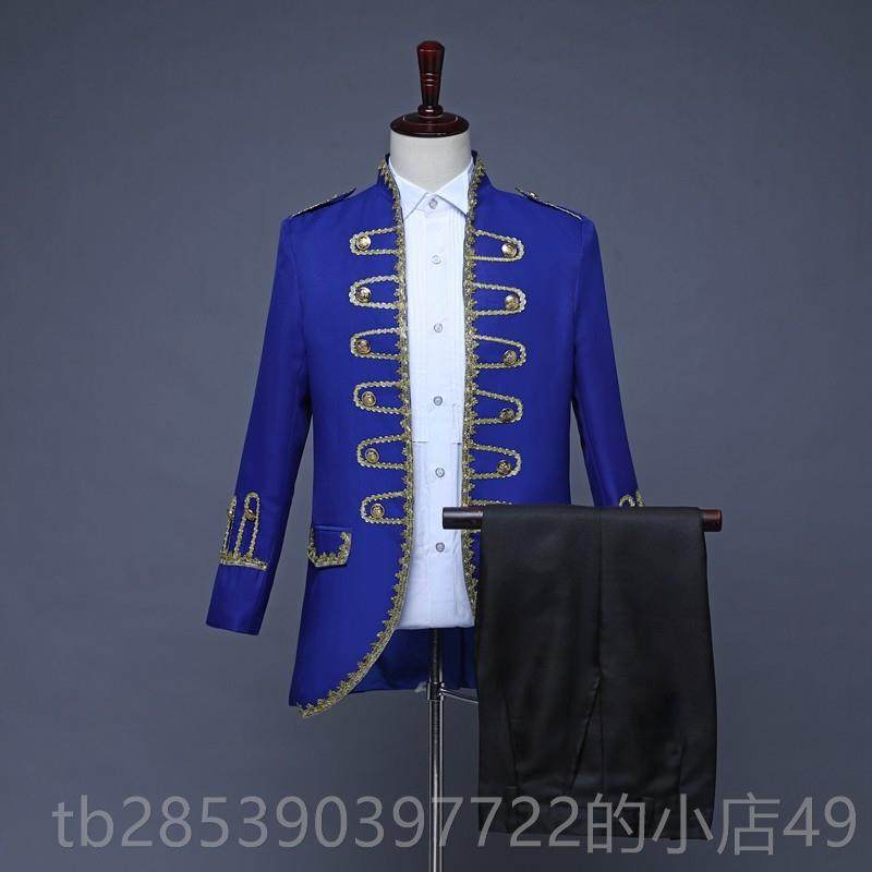 新款欧洲钮扣宫装表演服装男男装工作燕室主题主表持人尾服舞台演,男装,其他民族服装,淘宝优惠券,粉丝福利购,淘宝优惠卷