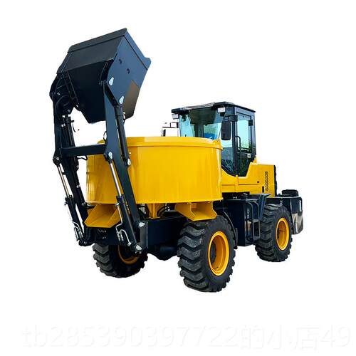新款小型混凝土拌车山区拌修路自上料液压平口搅搅拌车建筑搅施工