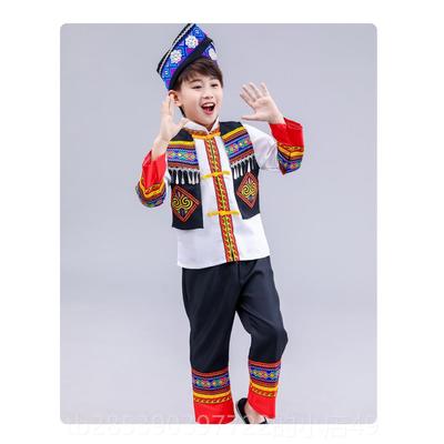新款六一舞儿童壮出族少数族服装男女童民演服苗族瑶族侗族蹈演出