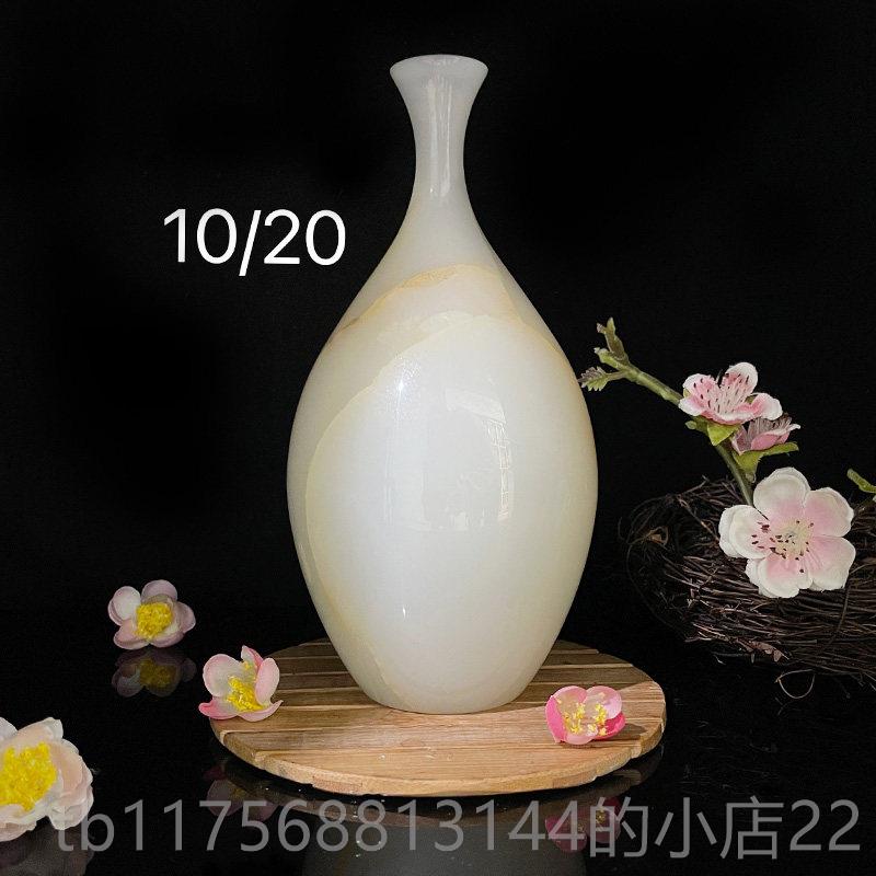 正品天然石花瓶摆件客厅玄关装饰插器皿式客厅中装饰花酒玉柜工艺图片