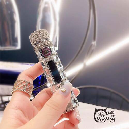 正品新款双电弧打火机携式 sb充电防风圆条感应点烟器个性u创意可