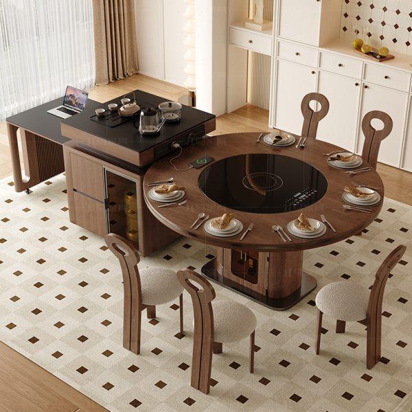 实木岛台餐桌一体家用轻奢小户型可分离带拉伸茶几多功能暖菜餐桌,住宅家具,岛台餐桌,淘宝优惠券,粉丝福利购,淘宝优惠卷