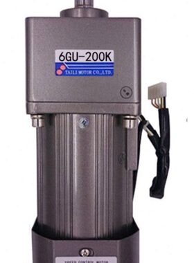 TAILI电机200W调速马达交流220V配齿轮减速箱6GU-200K减速正反转