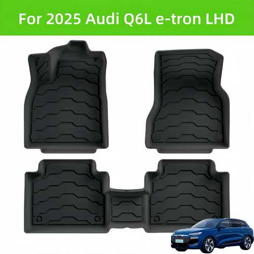For 2025 Aodi Q6L e-tron TPE 3D Car Floor Mat/Rear Trunk Mat