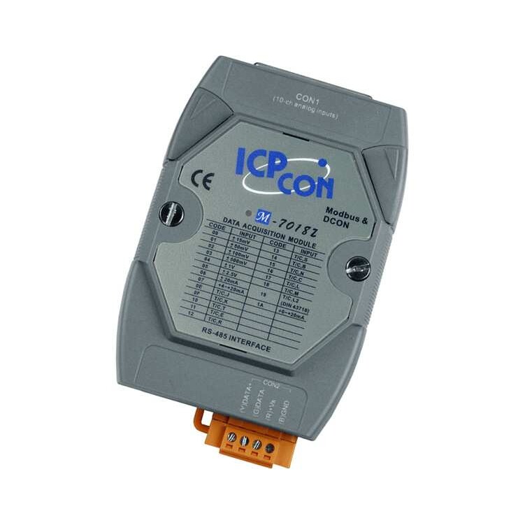 泓格模块M-7018Z是10路高保护热电偶输入,240V过压保护