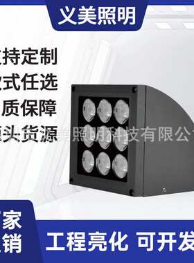义美照明18W32W54W户外防水LED扇形一束光壁灯窄光束单向壁灯亮化