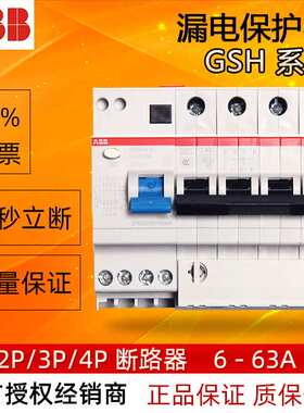 ABB电子式漏电保护器 GSH204 AC-D10/0.03 10174813 剩余电流30mA