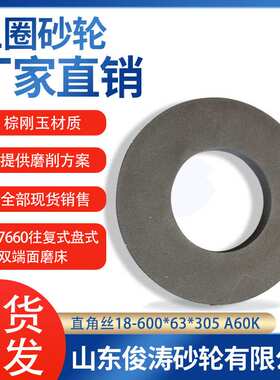 三圈7660往复式盘式双端面磨床砂轮 直角丝18-600*63*305A60K