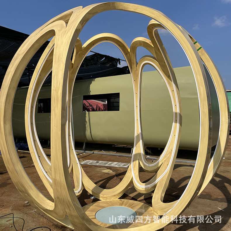 喷雾门不锈钢唯美景区水雾花瓣装置公园户外美陈道具厂家