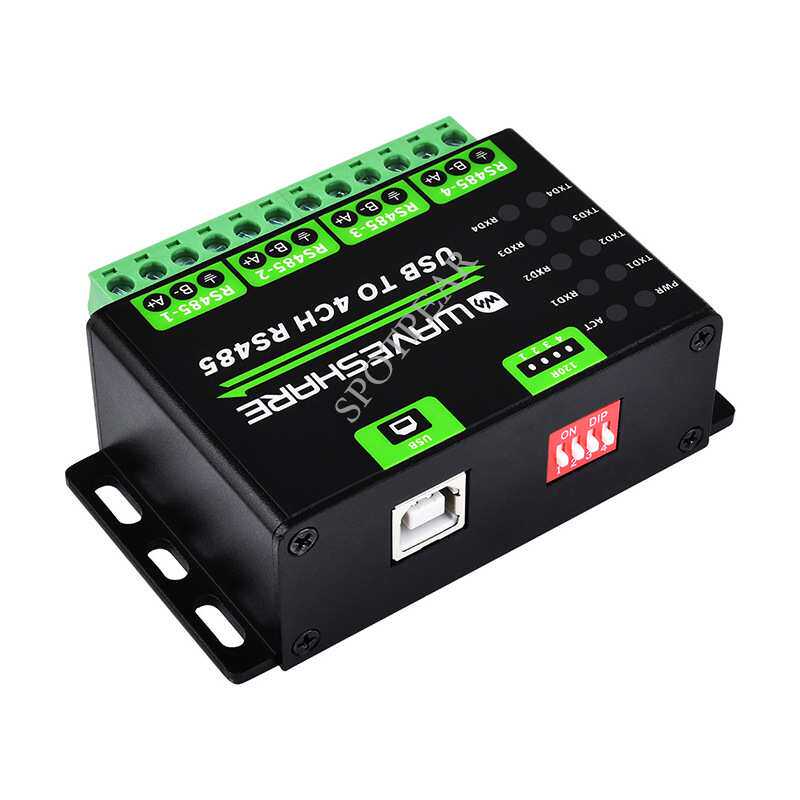 工业级导轨式通用串口模块 USB转4路RS485转换器 多系统兼容