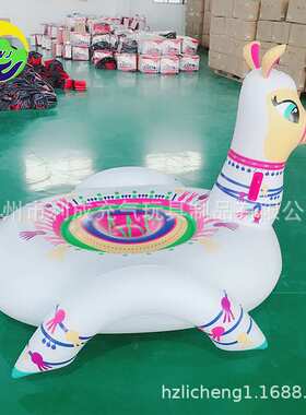 厂家直供水上浮排 PVC羊驼浮排充气 inflatable mattress浮排