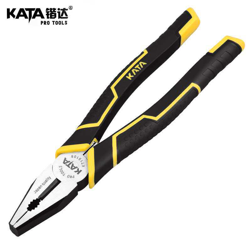 锴达8寸工业钢丝钳多用老虎克丝钳断线平口钳电工夹持工具6寸