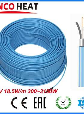 MINCO HEAT瓷砖木地板下的双导发热电暖地板地暖电缆300-3150W