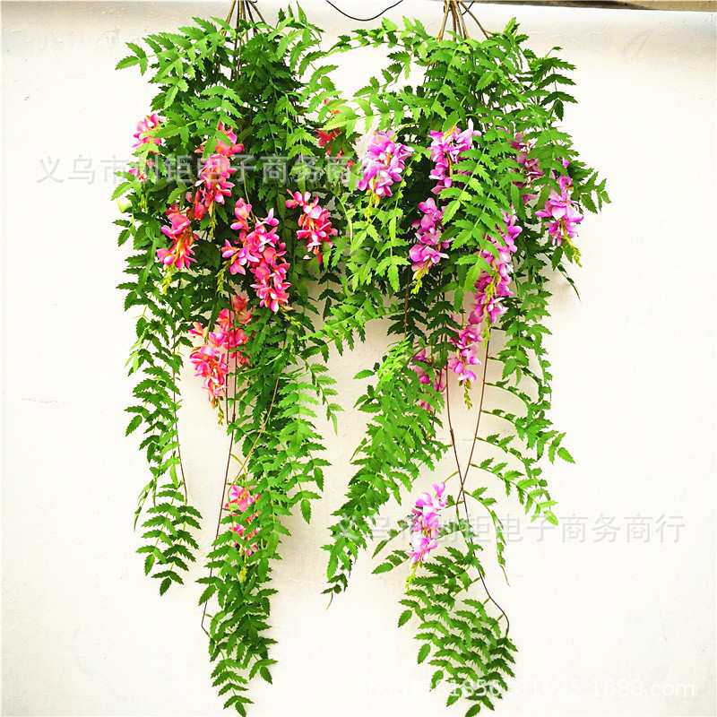 仿真花挂 吊蓝植物 仿真风信子 紫藤花挂 挂壁花 把束 垂吊植物