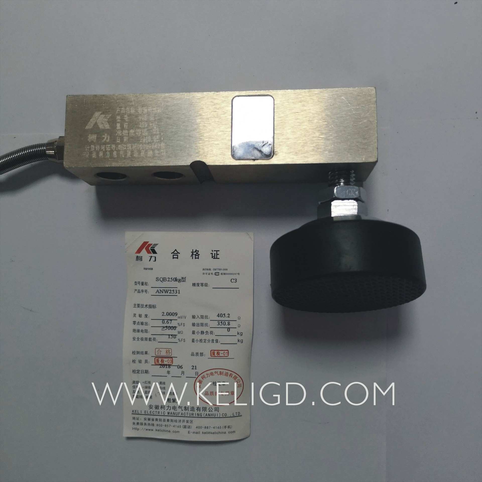 宁波柯力称重传感器压力反应釜SQB250KG测力计高精度