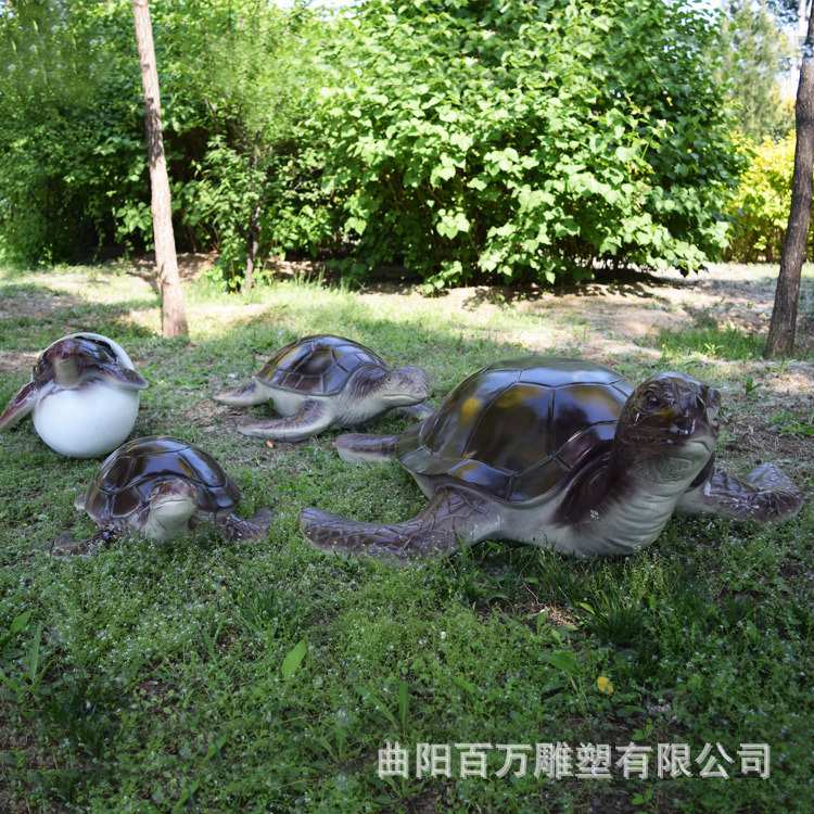 海龟玻璃钢动物雕塑 海边景区沙滩装饰摆件