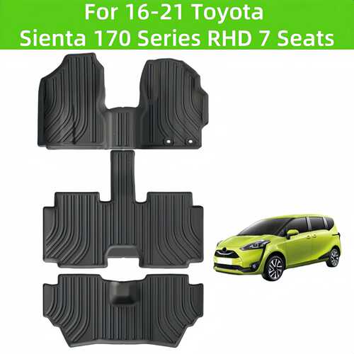 For 16-21 Sienta 170 Series RHD TPE Car Floor Mat/Trunk Mat