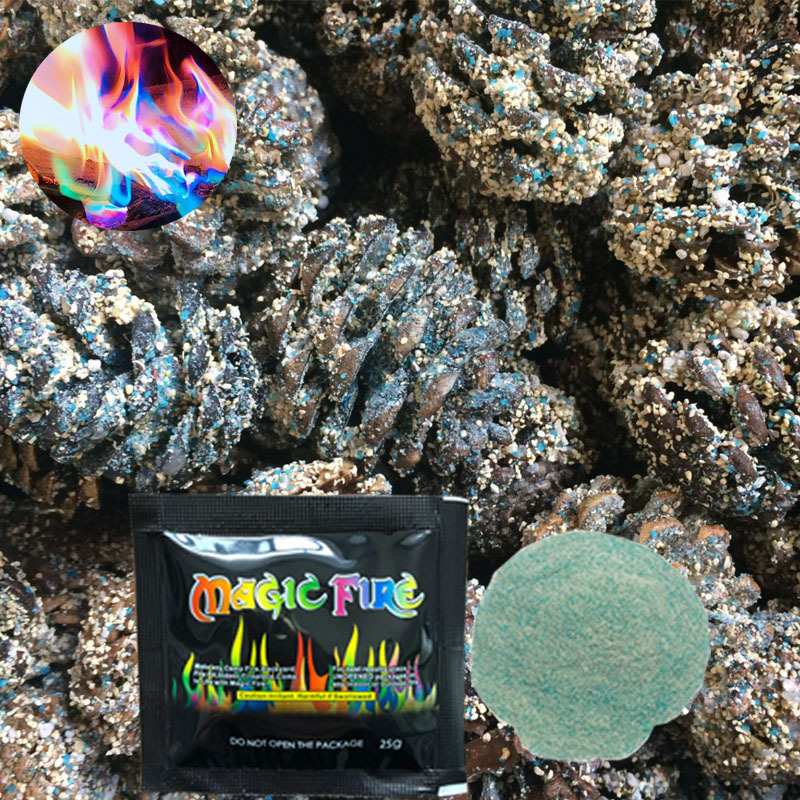 彩色魔术火焰松球Color Changing Pine cones着色剂变色火焰松球
