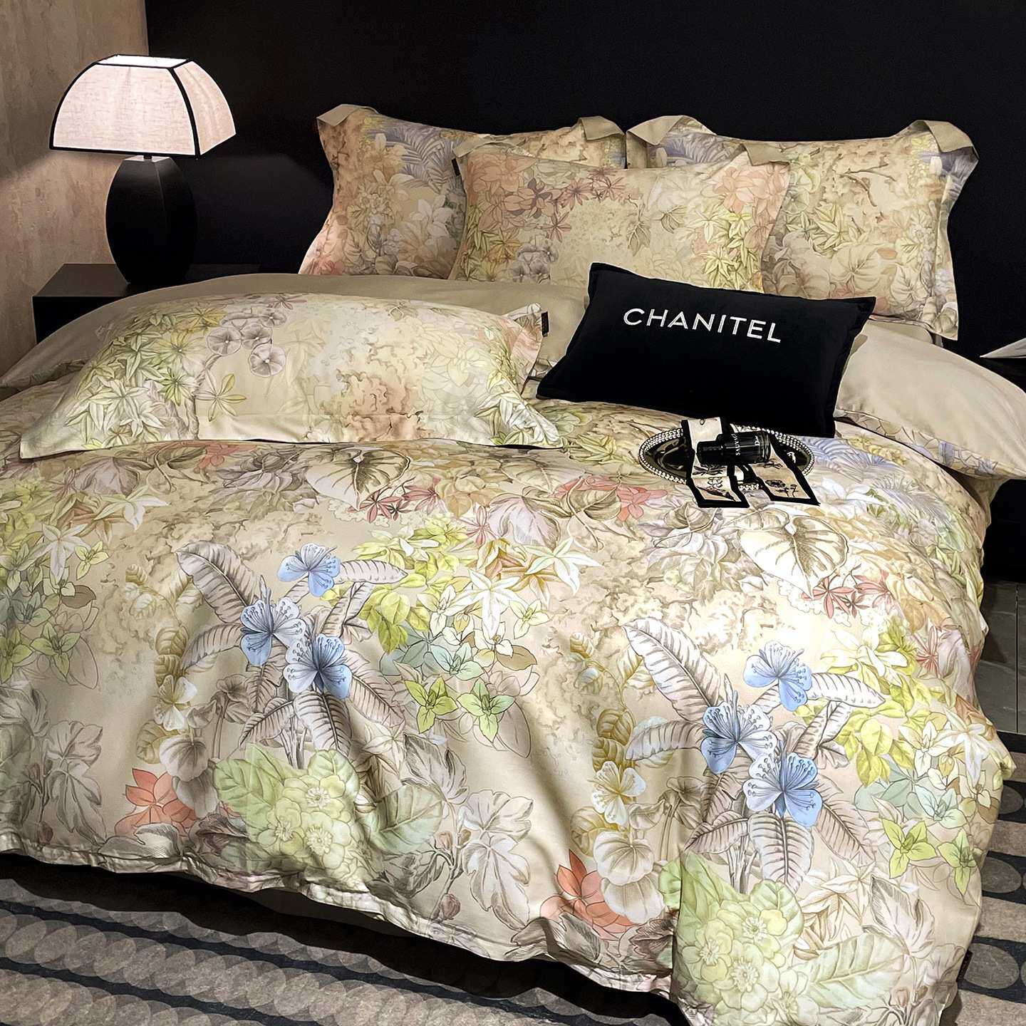 【香龄优品】轻奢高级感贡缎长绒棉数码印花四件套床单被套床品
