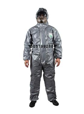 雷克兰CT3S428凯麦斯带帽连体衣灰色身体防护耐酸碱防护服防化服