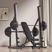 高档多功能卧推架举重床深蹲男架一体架保杠铃架家用密斯史护器材