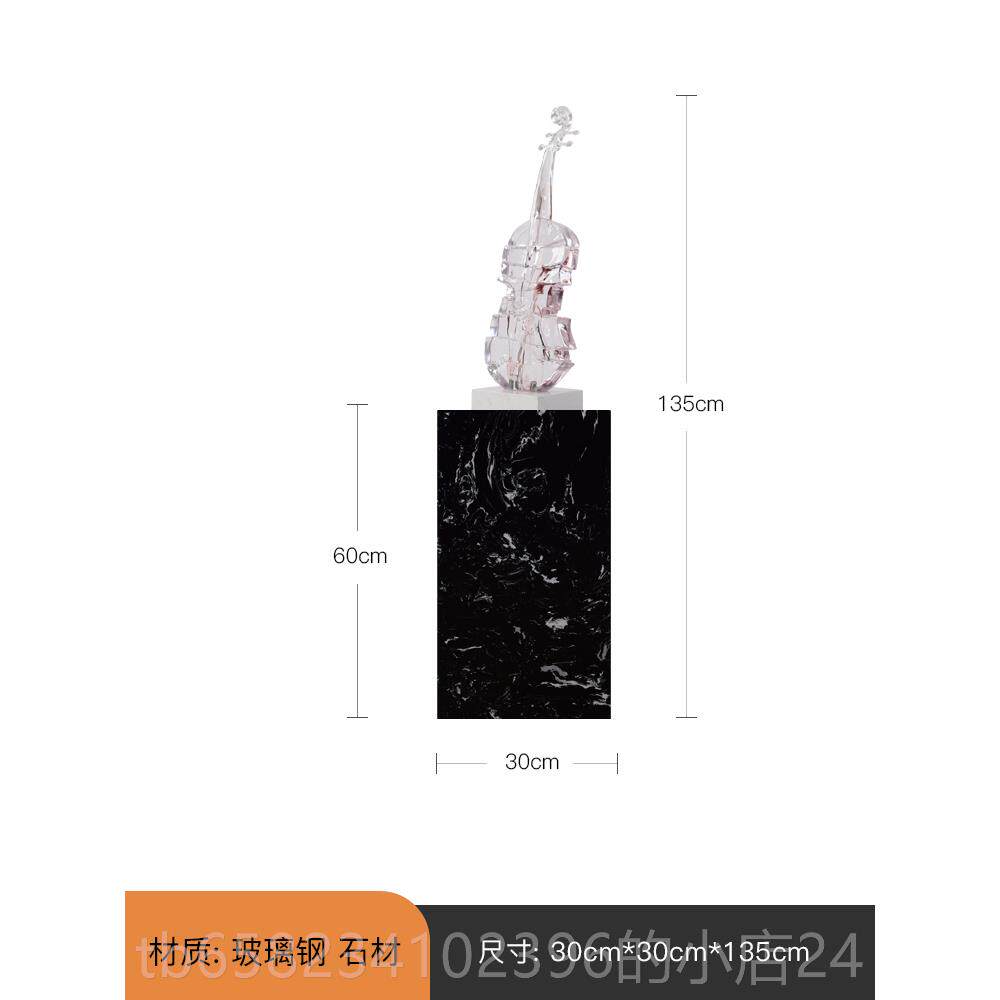 高档简约小提琴雕塑样件落地艺品酒店会所术音乐餐吧板房现代摆装
