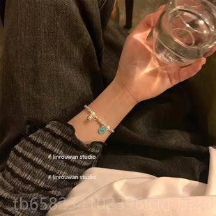 高档林肉完通体纯银滴油笑脸手链女银珠弹2力手串绳025新款 夏 春