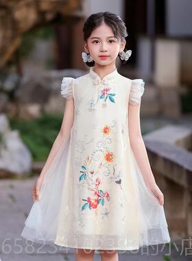 高档幼儿园持绿色演出童服六一儿合唱女童公主裙男童礼服主人服表