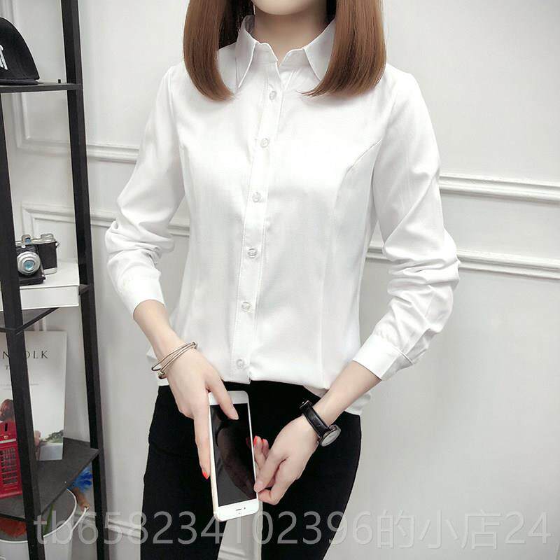 高档胖mm200斤大码白色衬衫女长松袖棉职业ol工服宽202作3秋冬装