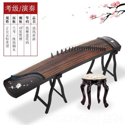 高档筝琴熙古 印尼黑檀 贝雕考级演奏业成人儿童初学者入门古筝专